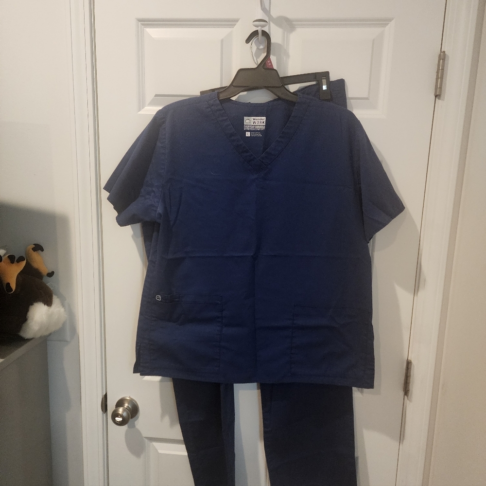 WonderWink  Navy Large Scrub Set